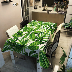 Waterproo Green Leave Tablecloths